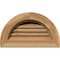 Ekena Millwork Half Round Gable Vent Functional, Western Red Cedar Gable Vent w/Brick Mould Face Frame, 14"W x 07"H GVWHR14X0700RFUWR - alternate 1